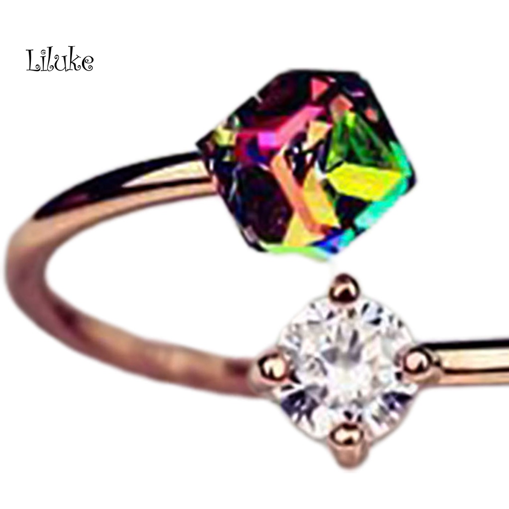 Nhẫn Đính Đá Nhiều Màu Kiểu Dáng Thời Trang