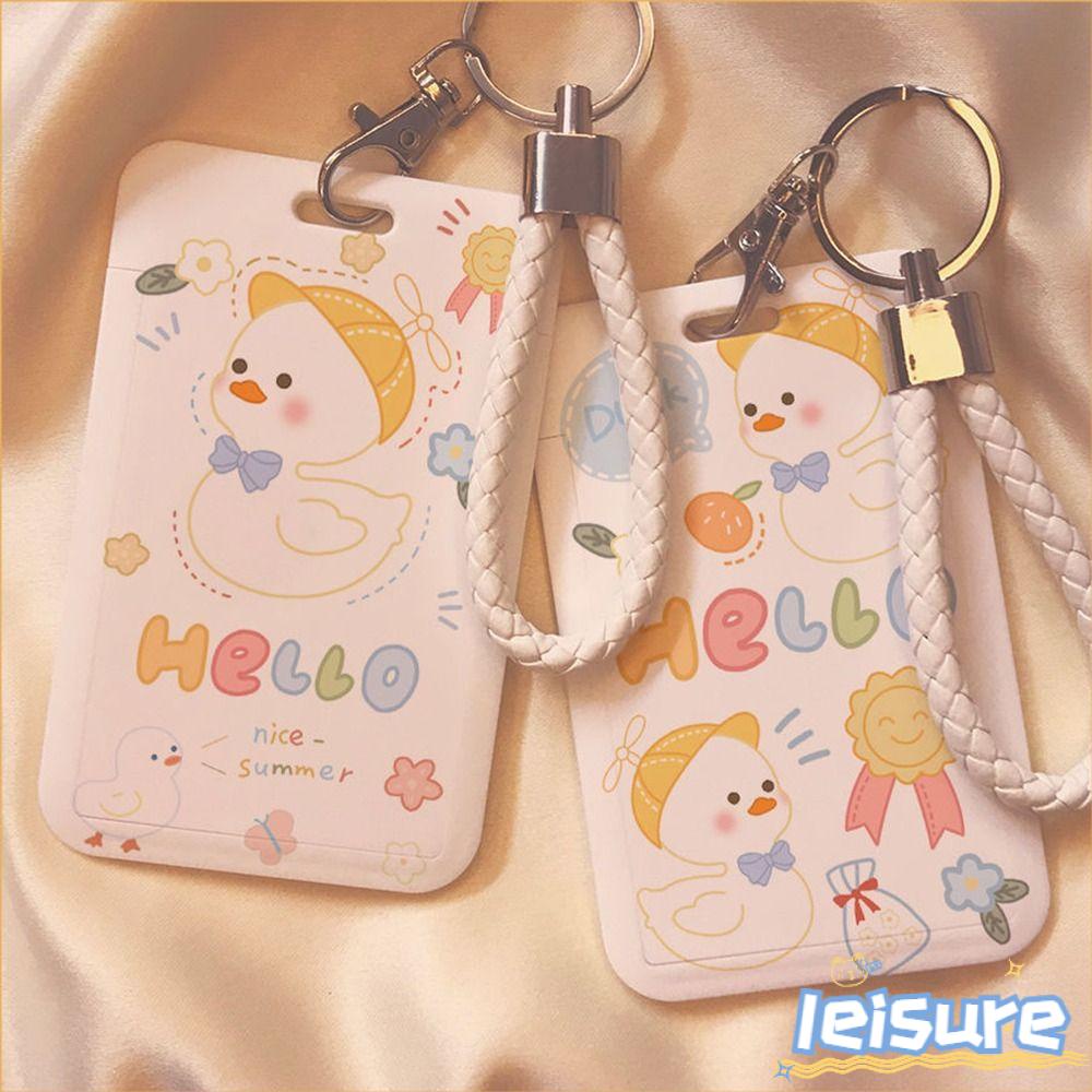 LEISURE Ví Nhựa Đựng Thẻ Tín Dụng / Danh Thiếp In Họa Tiết Hoạt Hình Dễ Thương Cho Nam Và Nữ