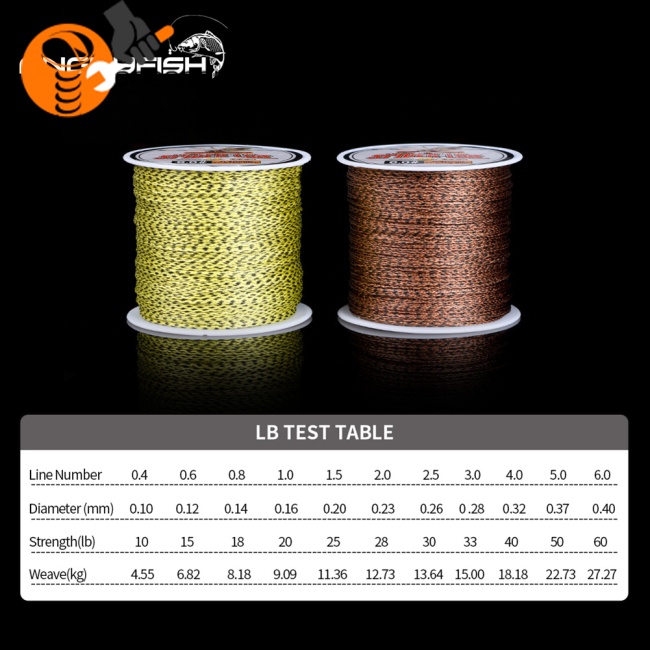 Cuộn Dây Câu Cá Bện 4 Sợi PE 20- 220LB Dòng Spider-Line Series 100m Họa Tiết Rằn Ri