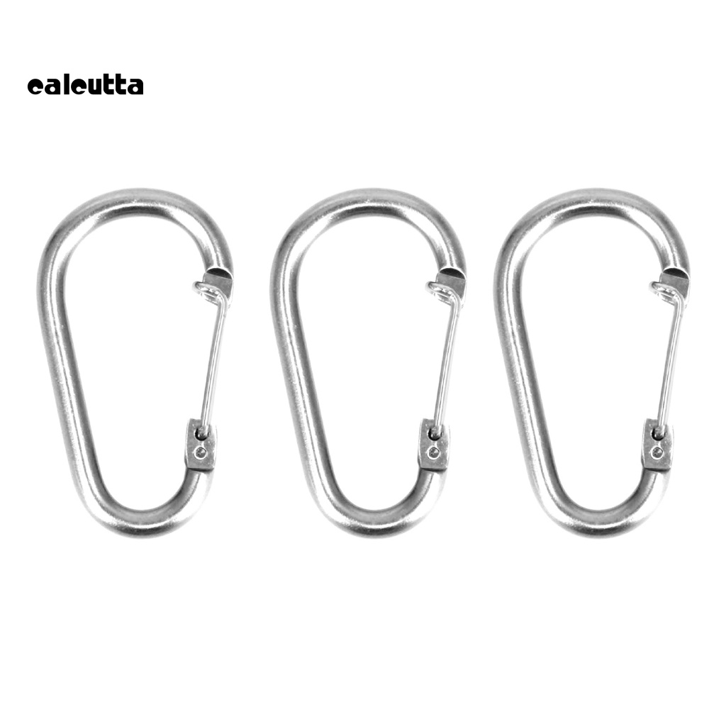 Bộ 3 Móc Khóa Chữ D Bằng Hợp Kim Nhôm Chống Thấm Nước Tiện Dụng Mang Theo Du Lịch Cắm Trại