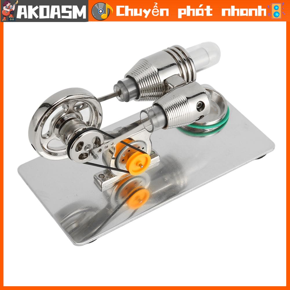 AKOASM Động Cơ Stirling Mô Hình Hoạt Đơn Giản Tiếng Ồn Thấp Khoa Học Vật Lý Thí Nghiệm Đồ Chơi
