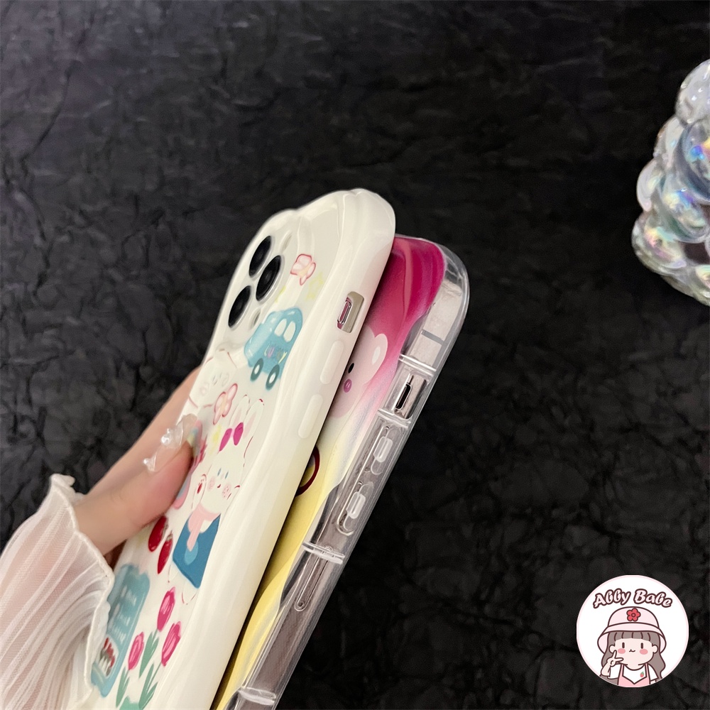 Ốp Điện Thoại TPU Mềm Hình Hoa Tulip Thỏ Màu Trắng Chống Bẩn Cho IPhone 14 Pro Max 12 11 Pro Max X XS XR 7Plus