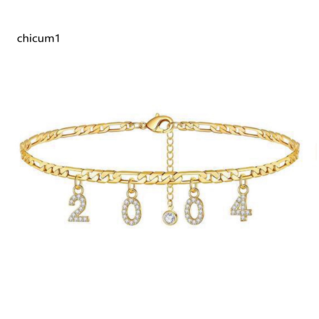 Vòng Đeo Tay Sinh Nhật Số 1997-2005 Có Thể Điều Chỉnh Kích Cỡ