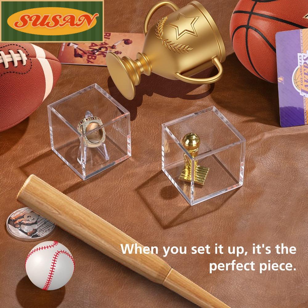 SUSANS 1 Bộ Hộp Trưng Bày Nhẫn Bằng Acrylic Trong Suốt Để Bàn