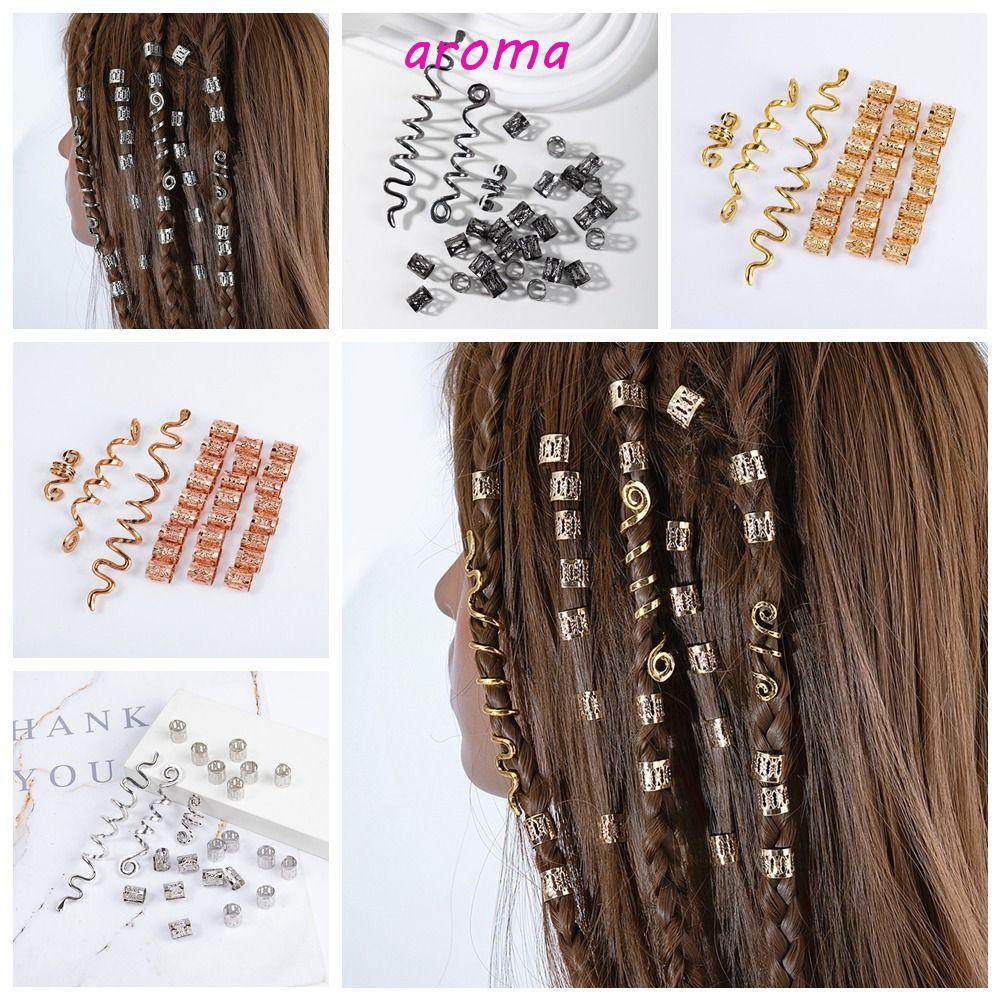 AROMA Set 28 Kẹp Tóc Dạng Cong Màu Vàng / Bạc Thời Trang Cho Nữ