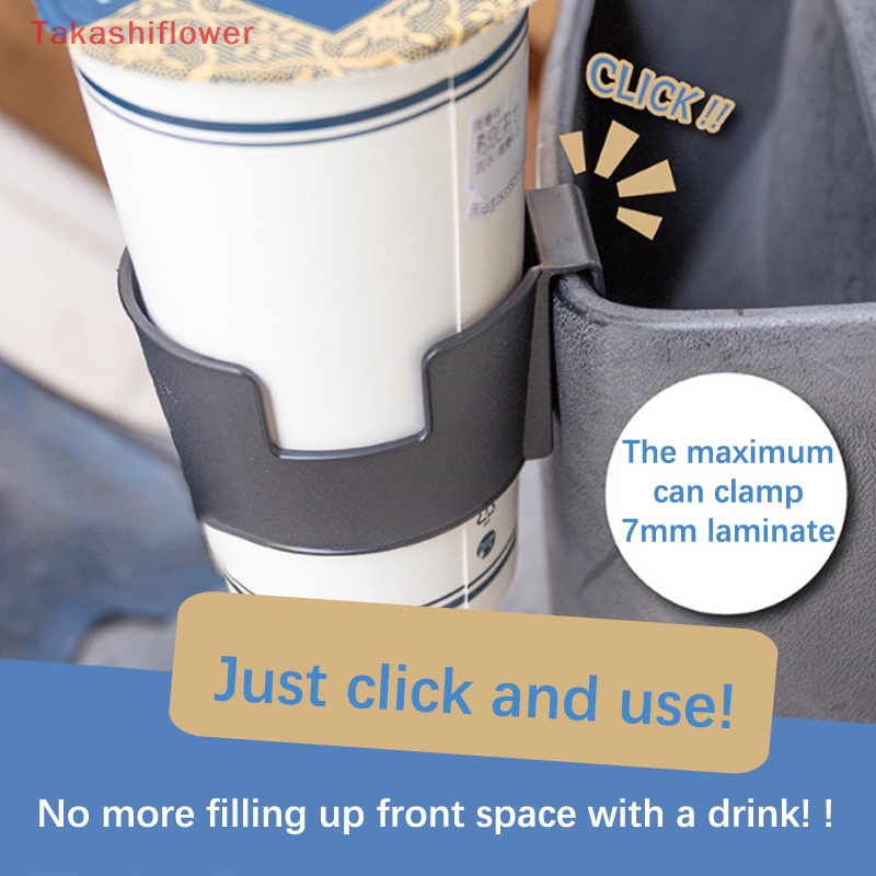 1 Giá Đỡ Cốc Nước / Chai Nước Gắn Cửa Xe Hơi / Xe Máy Thiết Kế Nhỏ Gọn Tiện Dụng