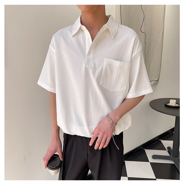 Áo Sơ Mi Ngắn Tay Dáng Rộng Thời Trang Mùa Hè Dành Cho Nam