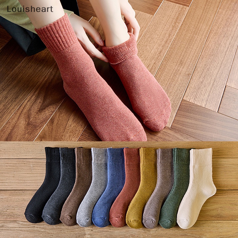 1 Đôi Tất Len Dày Giữ Ấm Mùa Đông Louisheart