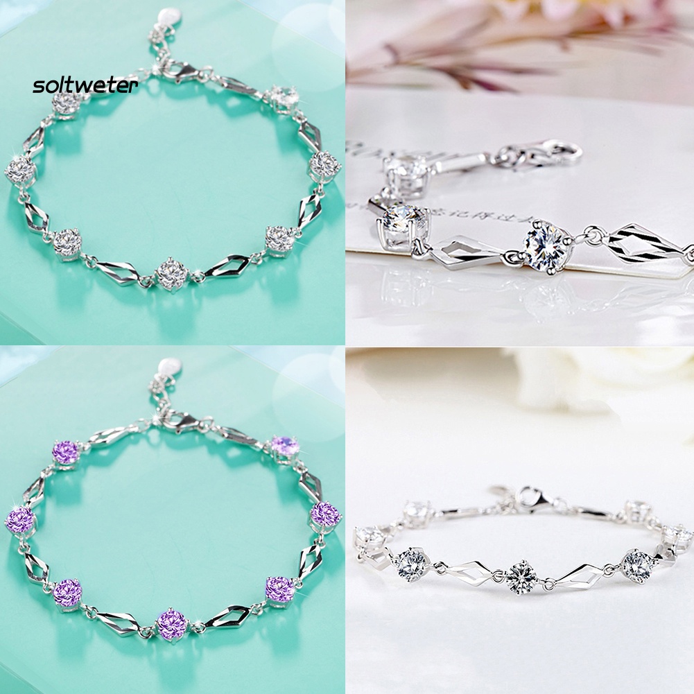 Vòng Tay Đính Đá Lấp Lánh Thời Trang Cho Nữ