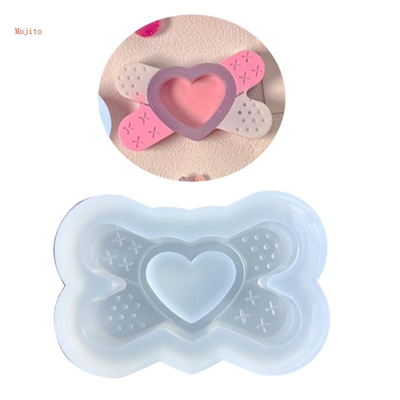 Khuôn Silicon Làm Móc Khóa Thủ Công Hình Trái Tim Dễ Thương