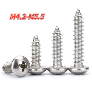 Ốc vít đầu tròn sus304 vít tự khai thác phillips vít tự khai thác m4.2 / m5 / m5.5