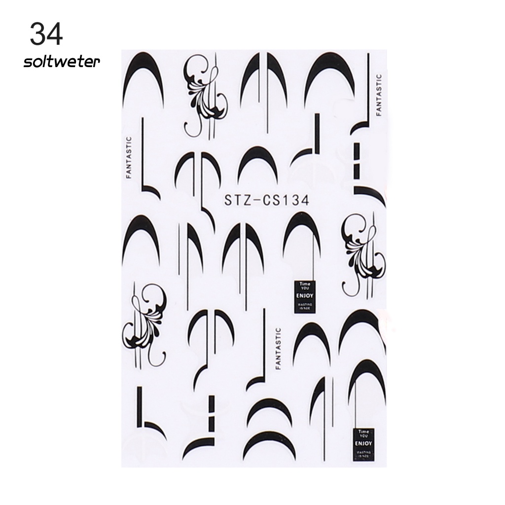Miếng Dán Trang Trí Móng Tay Nghệ Thuật Kiểu Pháp Xinh Xắn DIY Cho Nữ