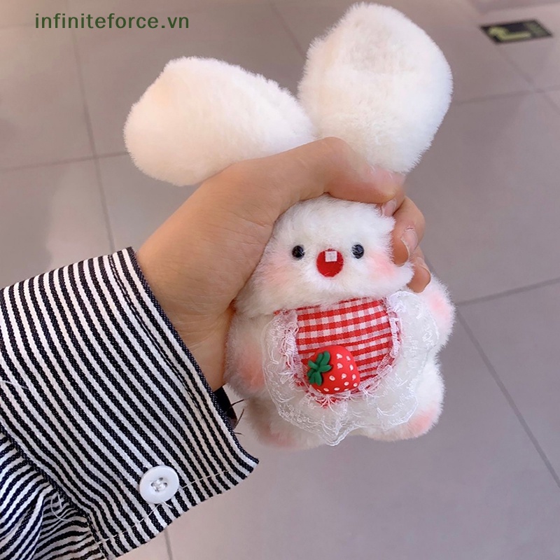 Móc Khóa Thỏ Nhồi Bông Tai To Đáng Yêu Dành Cho Ba Lô / Móc Khóa