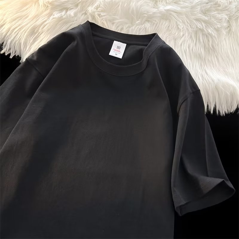 Áo Thun Tay Ngắn Màu Sắc Đơn Giản Phong Cách Đường Phố Cho Nam