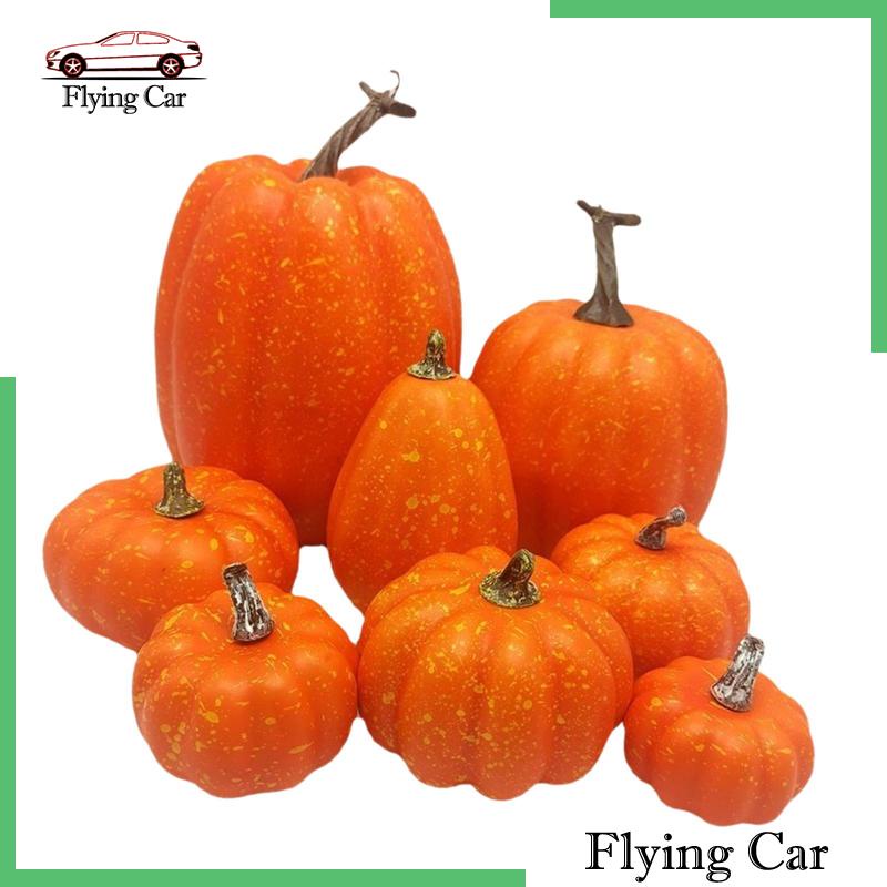 Set 8 Bí Ngô Nhân Tạo Nhiều Kiểu Dáng Khác Nhau Trang Trí Tiệc
