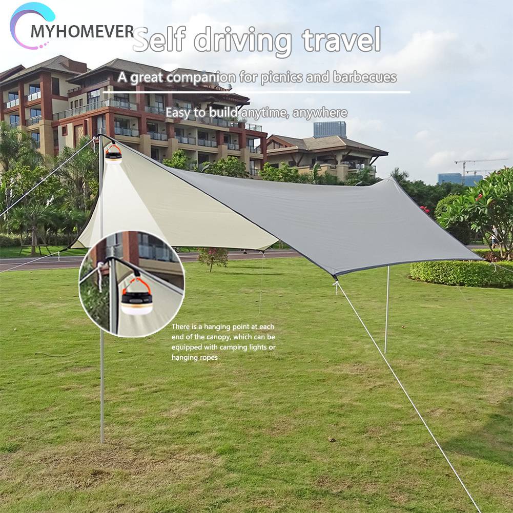 Tấm Bạt Che Nắng Chống Thấm Nước 3x4M Có Thể Gấp Gọn Tiện Dụng