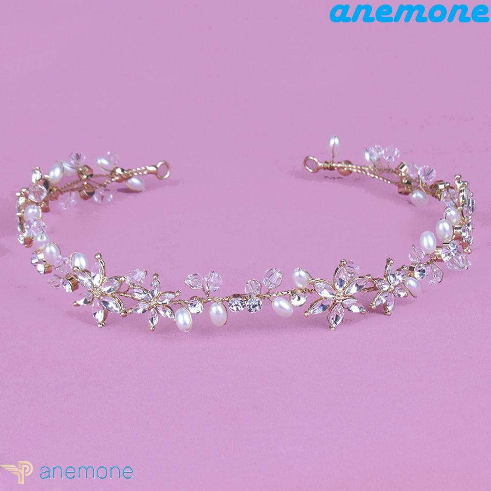 ANEMONE Cài Tóc Hình Vương Miện Đính Đá Thời Trang Cho Cô Dâu