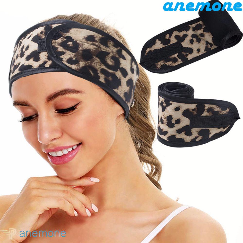 ANEMONE Băng Đô Vải Mềm Mại In Họa Tiết Trái Tim Xinh Xắn Tiện Dụng Rửa Mặt