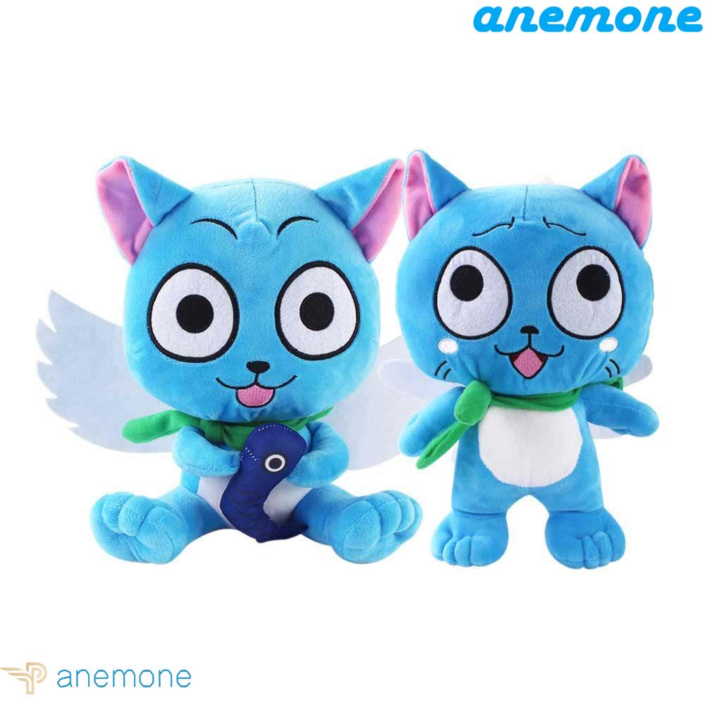 ANEMONE Mèo Nhồi Bông Cotton Mềm Mại Màu Xanh Dương Dùng Trang Trí Nhà Cửa