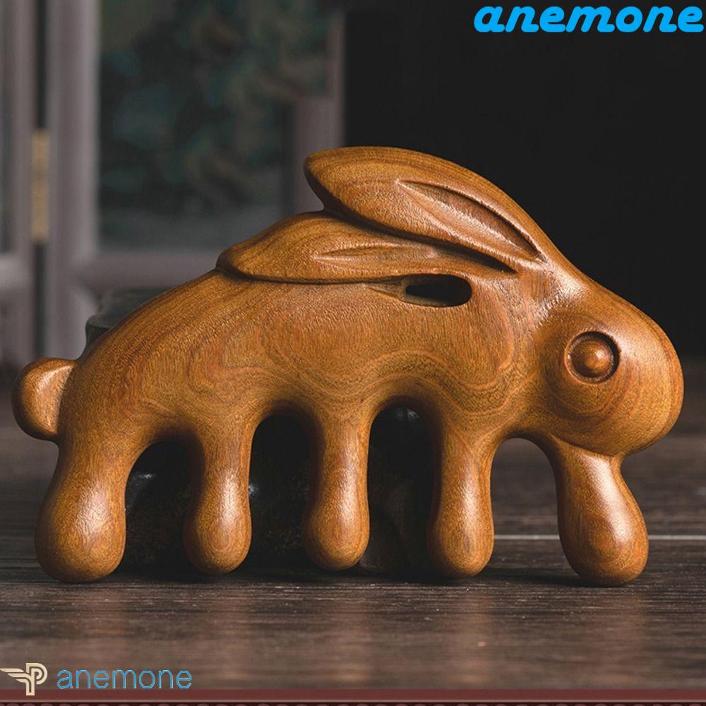 ANEMONE Lược Gỗ Mát Xa Da Đầu Thư Giãn Đa Năng