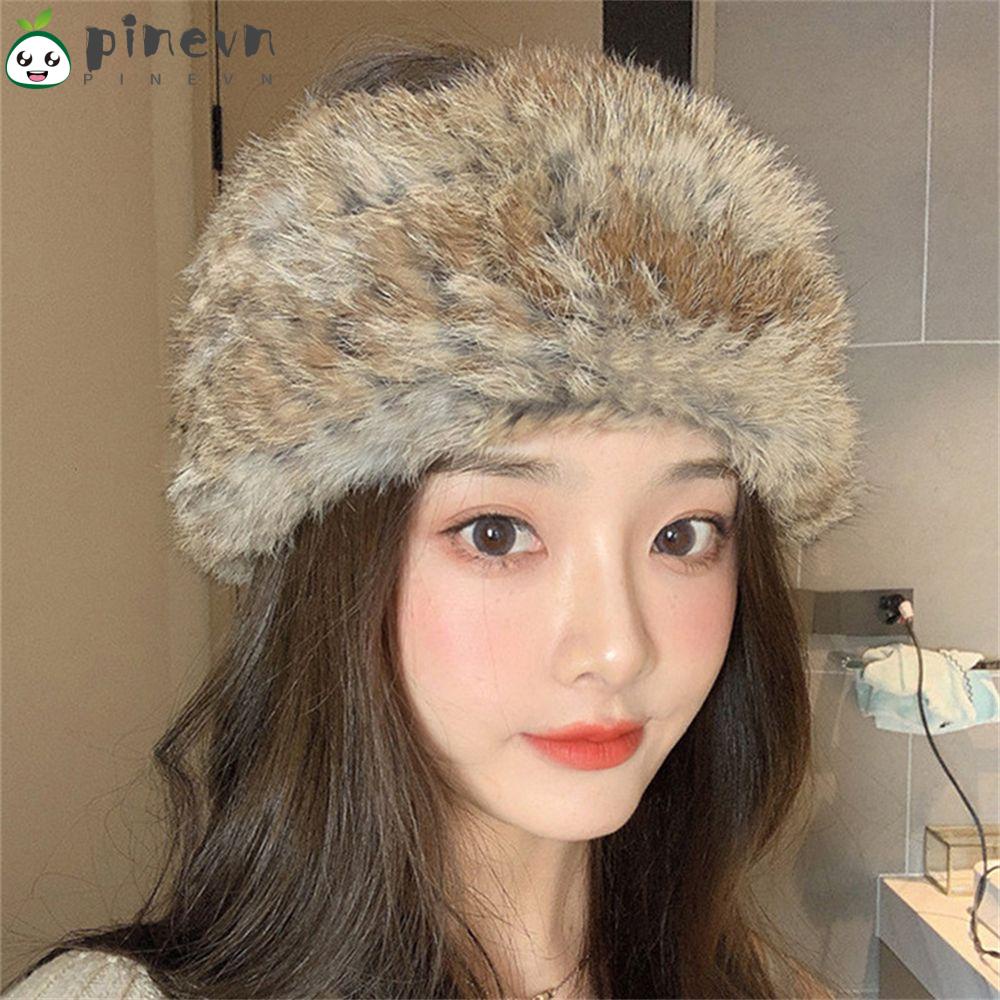 PINEVN Băng Đô Lông Giả Tai Thỏ Thời Trang Mùa Đông