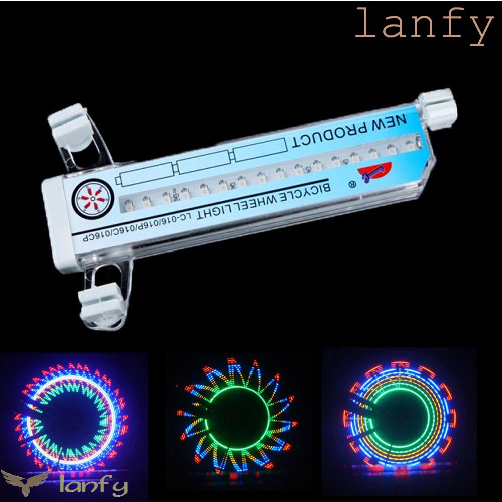 LANFY Đèn LED 32 Bóng 32 Họa Tiết Nhiều Màu Gắn Xe Đạp