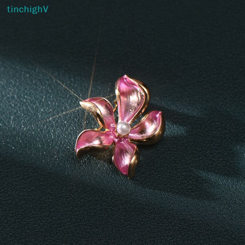 Ghim Cài Áo Hợp Kim Hình Hoa Hồng Đính Ngọc Trai Nhân Tạo Thời Trang Cho Nữ