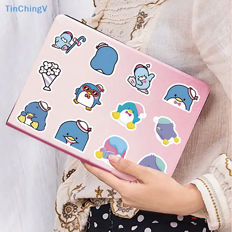 Bộ 64 Miếng Dán Họa Tiết Chim Cánh Cụt Hoạt Hình Chống Thấm Nước Trang Trí Laptop / Vali / Điện Thoại