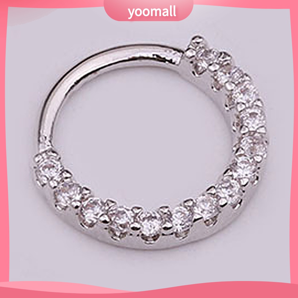 1 Khuyên Mũi Tròn Đính Đá Zircon Thời Trang