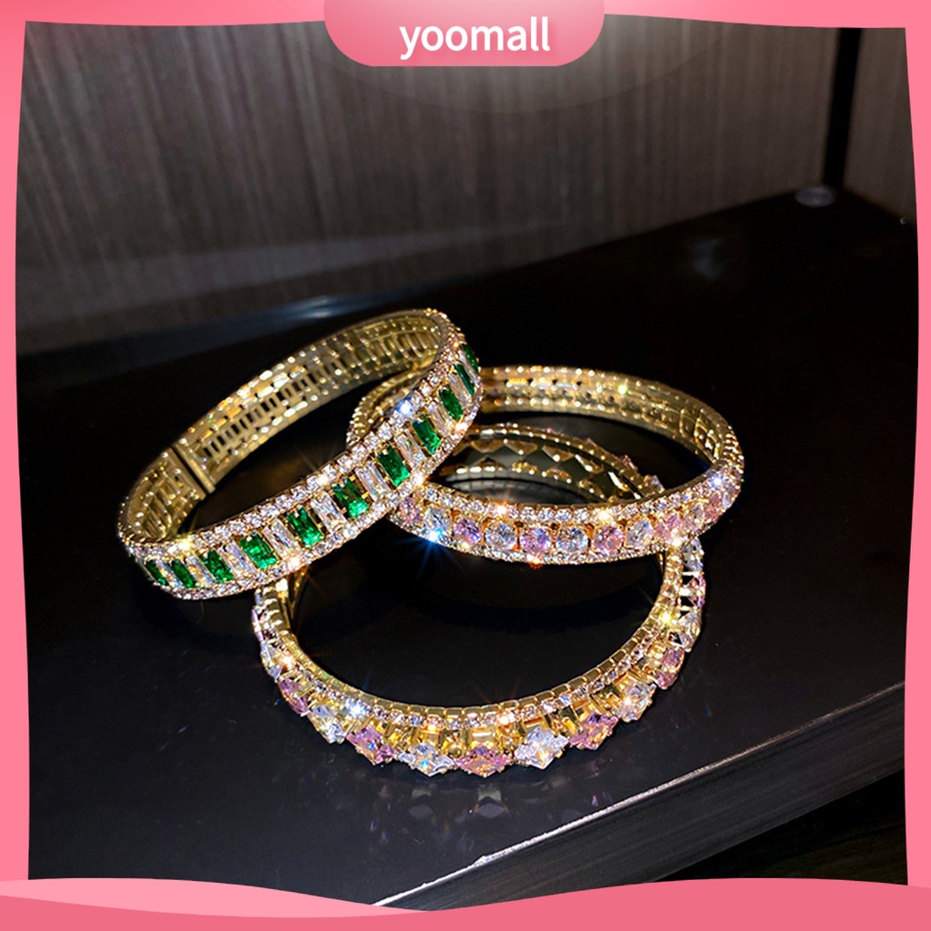 Vòng Tay Chuỗi Hạt Tròn Lấp Lánh Thời Trang Cho Nữ