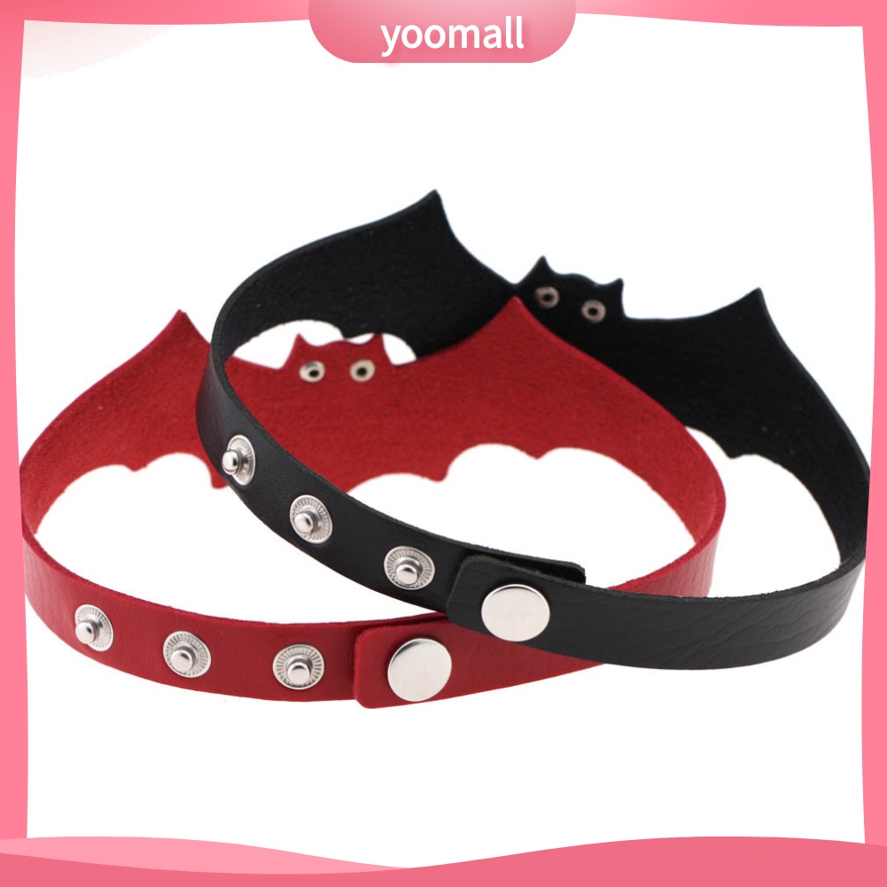 Vòng Cổ Choker Giả Da Hình Dơi Phong Cách Punk Rock Cá Tính
