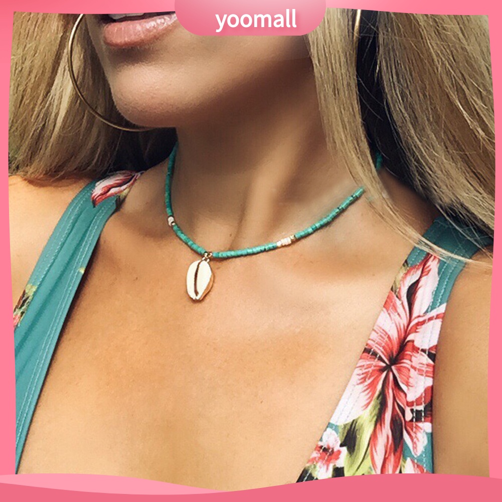 Vòng cổ Mặt Hình Vỏ Sò Phong Cách Bohemia Thời Trang Đi Biển Mùa Hè Dành Cho Nữ