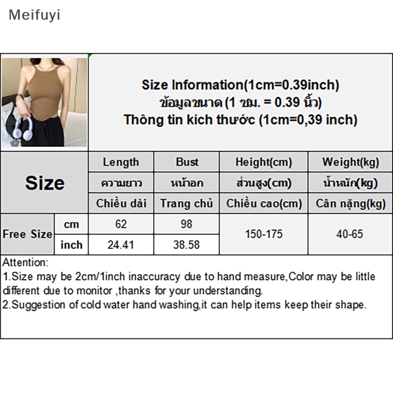 [Meifuyi] Summer Irregular Camisole With Breast Pad Women Solid Color Sexy Sleeveless Slim Top COD