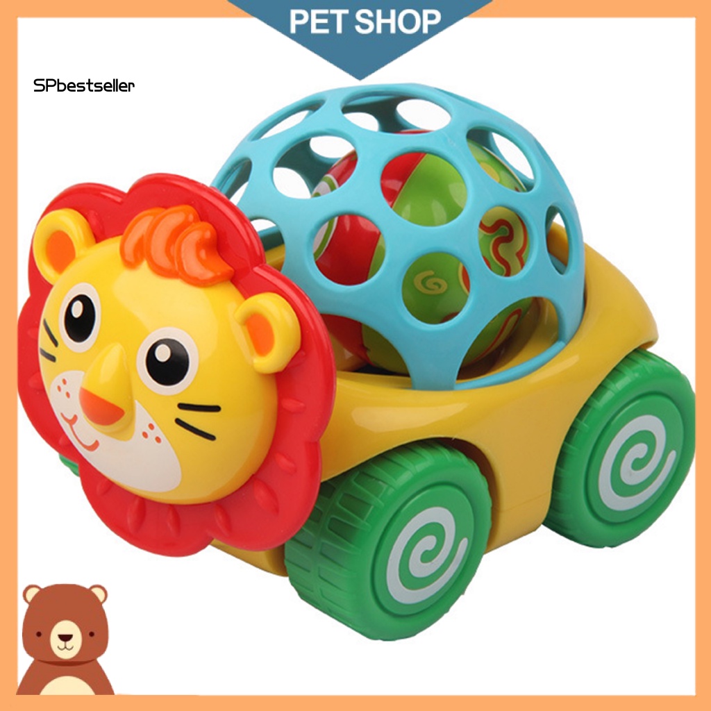 Đồ Chơi Bóng Lăn Hình Sư Tử Hoạt Hình Dễ Thương Có Chuông Hỗ Trợ Giáo Dục Bé
