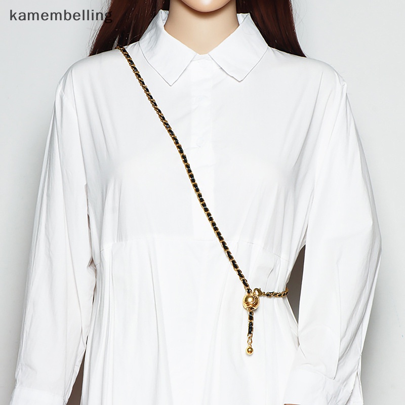 Thắt Lưng Dây Xích Kim Loại Thời Trang Cho Nữ