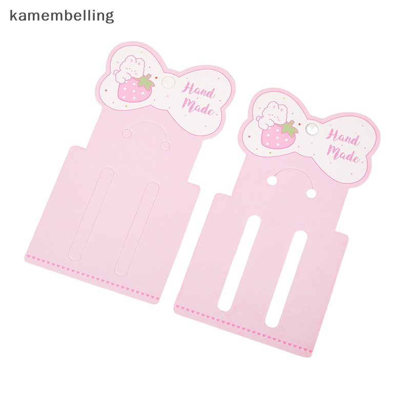 Set 50 Thẻ Giấy Treo Trưng Bày Kẹp Tóc Hình Nơ Dễ Thương