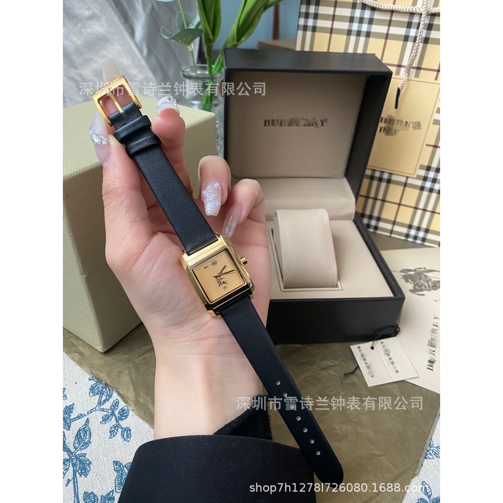 Đồng Hồ Đeo Tay Chống Thấm Nước Mặt Vuông Dây Da Phong Cách Retro Thời Trang Cho Nữ