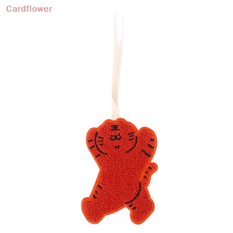 < Cardflower > Móc Khóa Thêu Hình Gấu Nhỏ Dễ Thương Tinh Tế Thời Trang Kèm Thẻ Tên Trang Trí Túi Xách