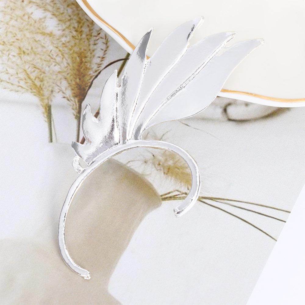 1 Khuyên Vành Tai Unisex Hình Đôi Cánh Phong Cách Gothic Punk 2Lilife