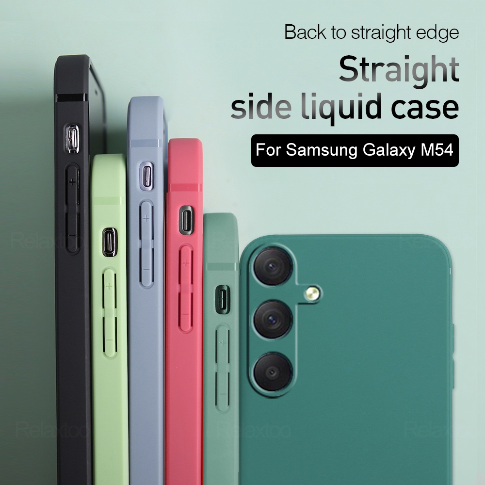 Square Liquid Phone Cover For Samsung M54 M14 5G Camera Shell Shockproof Case For Galaxy A54 A34 A14 A M 54 14