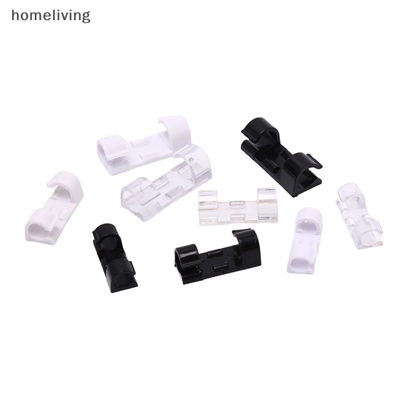 Set 20 Kẹp Nhựa Cố Định Dây Cáp Tự Dính Tiện Lợi