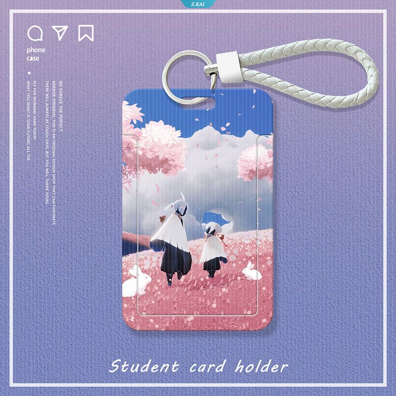 Vỏ Bảo Vệ Thẻ Sinh Viên Họa Tiết Bầu Trời Anime Kawaii Dễ Thương Sáng Tạo Có Dây Đeo Và Điều Khiển Truy Cập [Z