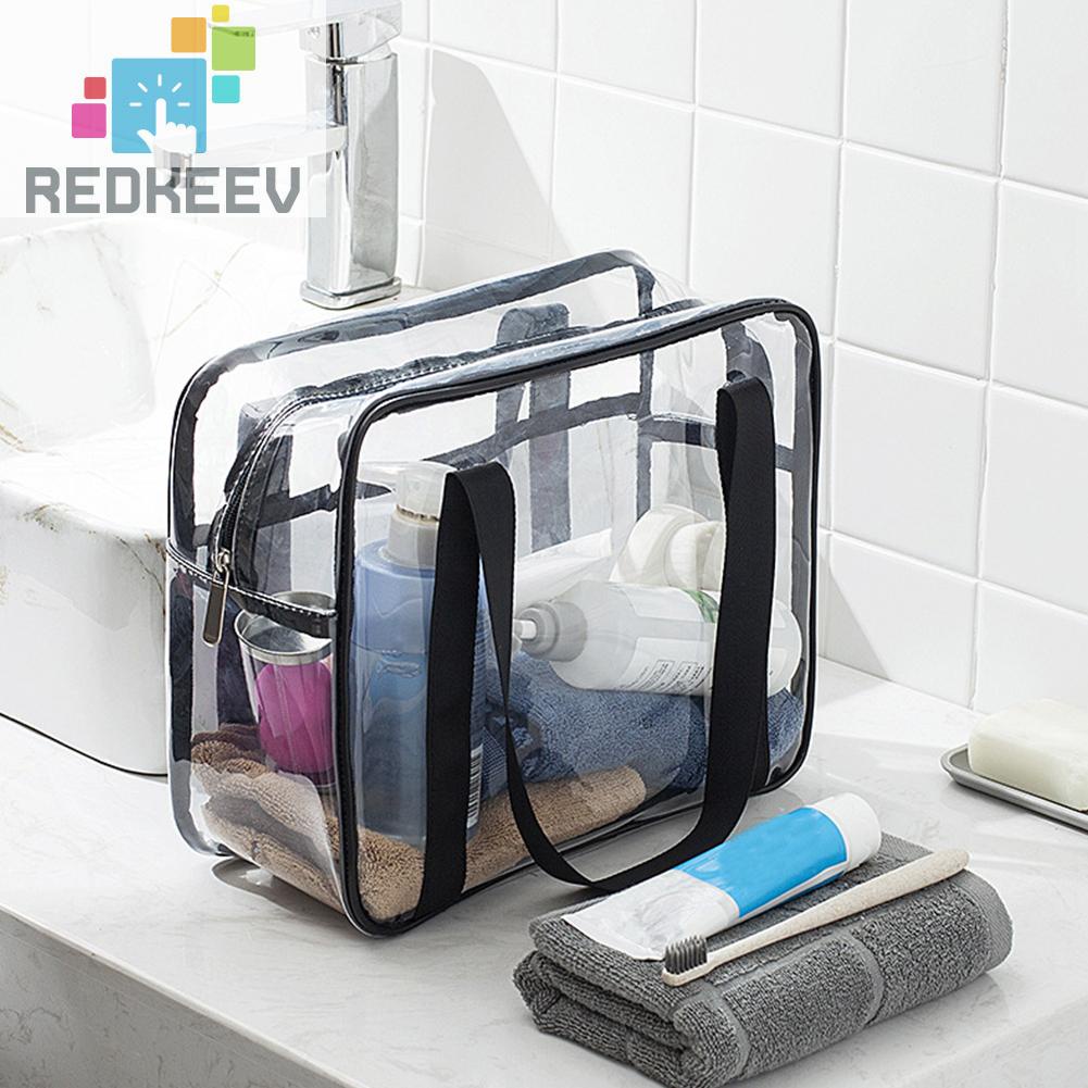 Túi Đựng Mỹ Phẩm Bằng PVC Trong Suốt Đa Năng Có Khóa Kéo Tiện Dụng Cho Nữ