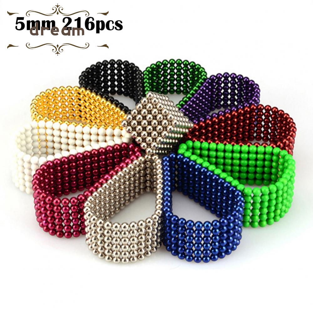 【DREAMLIFE】216pcs Decompression For Magnet Puzzle Toys 5mm Ball Bat Birthday Present