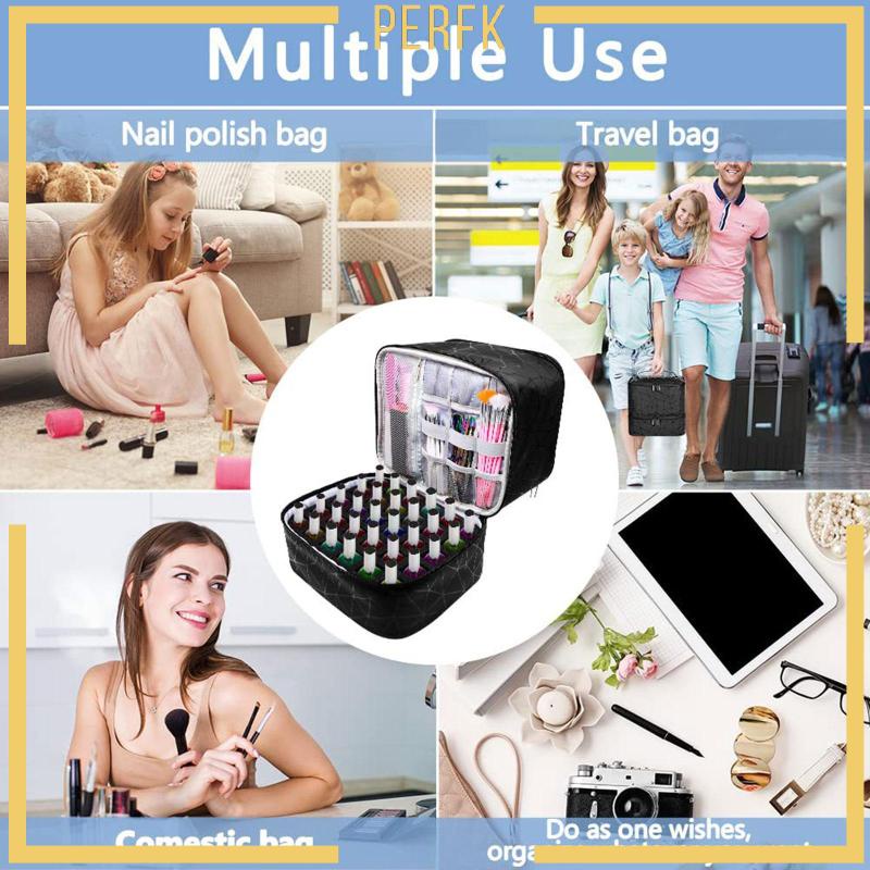 Túi Đựng Dụng Cụ Làm Móng Hai Lớp Giá Đỡ