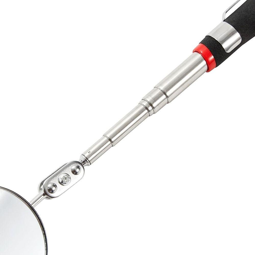 Gương Kiểm Tra Thu Gọn Được Bằng Thép Không Gỉ Màu Đen 24-73cm 360 Độ° Gương Chiếu Hậu Chuyên Dụng Cho Xe Hơi