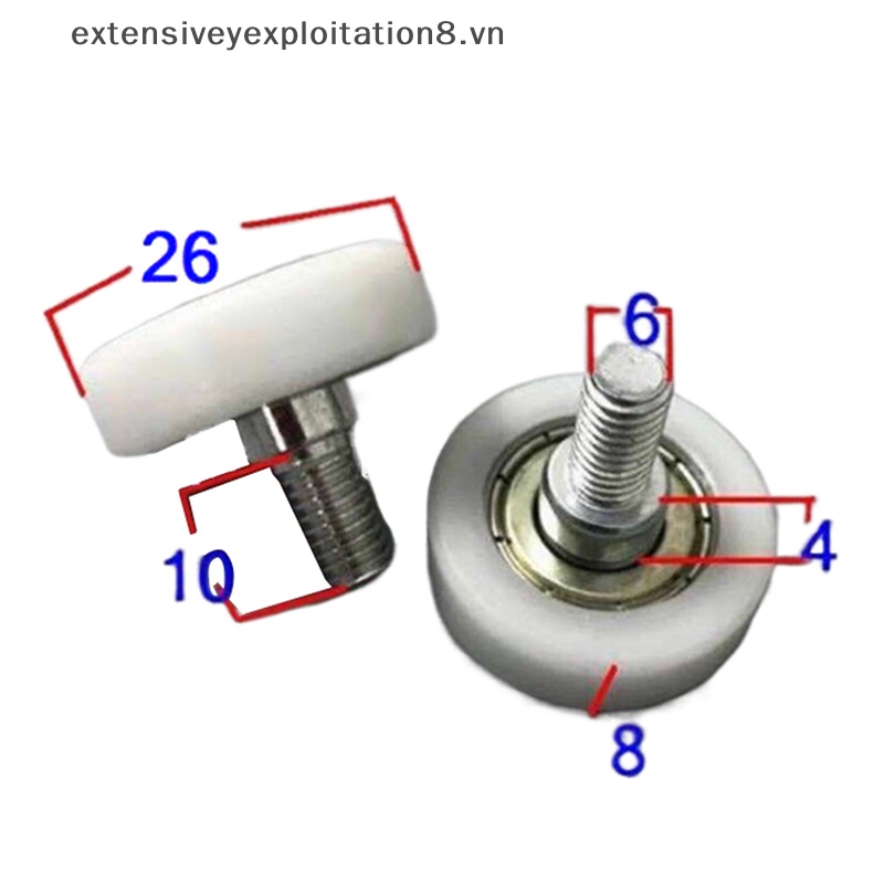 Bánh Xe Ròng Rọc Nhựa M6 626 Có Nắp Bằng Cao Su Chuyên Dụng Cho Cửa / Ngăn Kéo / Cửa Sổ