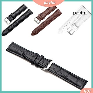 Dây đeo đồng hồ unisex giả da màu đen / nâu