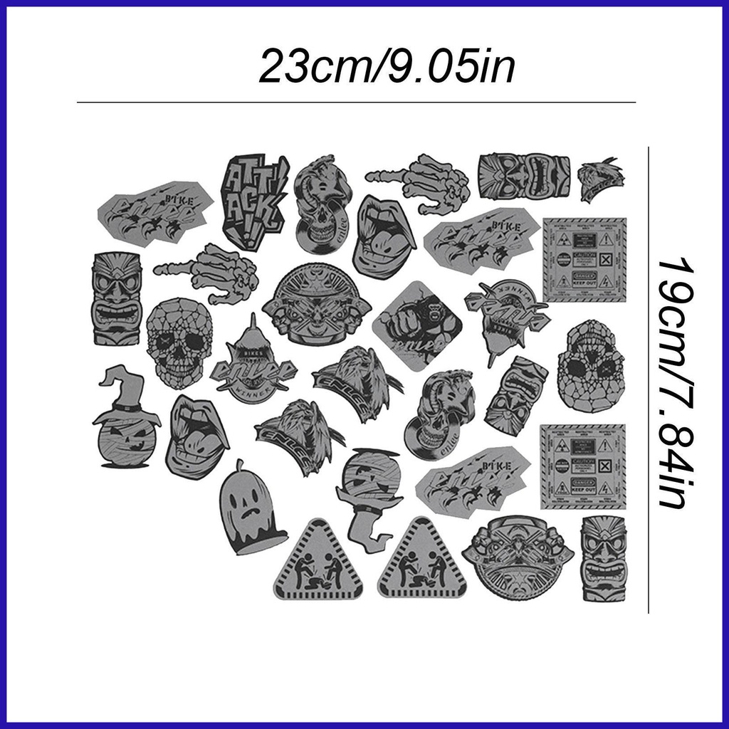 Set 35 Miếng Dán Phản Quang Chống Thấm Nước Họa Tiết Graffiti Trang Trí Khung Xe Đạp