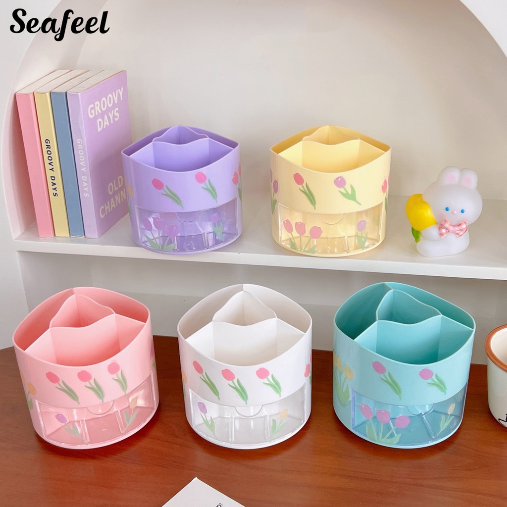 Giá Đựng Bút / Thước Kẻ Chân Mày / Trang Điểm Nhiều Màu Sắc Sức Chứa Lớn Tiện Dụng